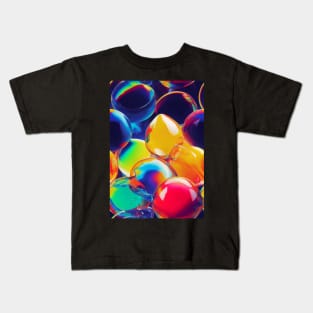 Colorful liquid bubble abstract pattern #50 Kids T-Shirt